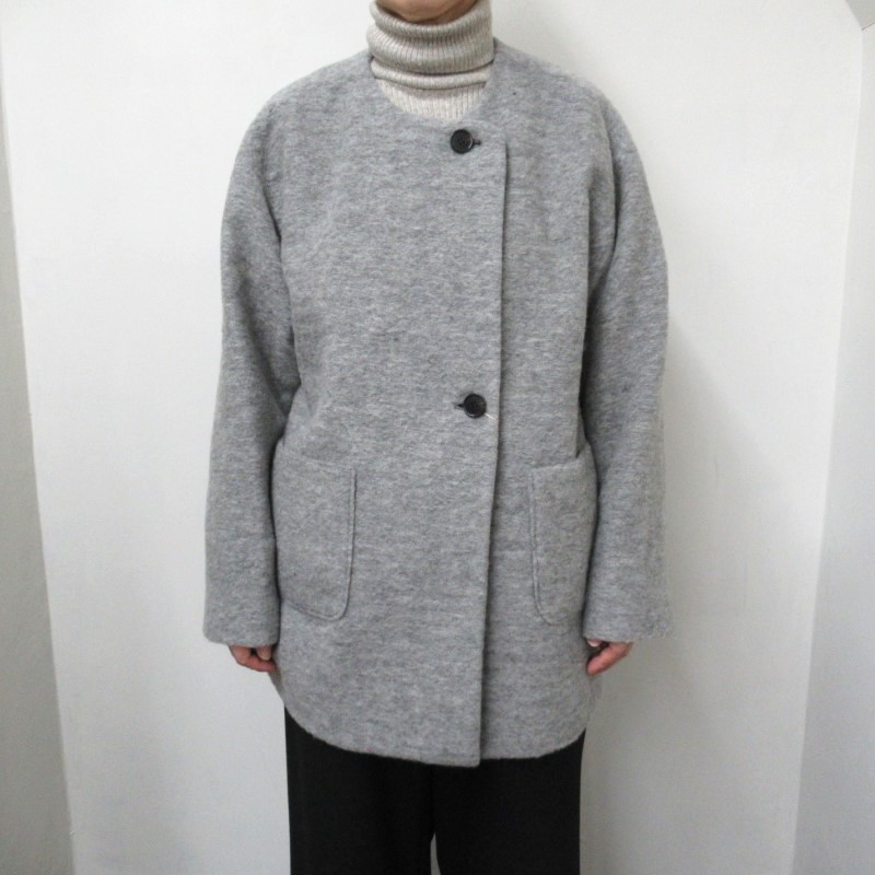 Crespi  裏地LIBERTYポケ付きハーフコート /LGY16 【日本製】